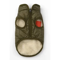 51 Degrees North Jules Coat Beige&Olijfgroen - Hondenkleding