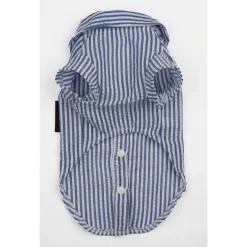 51 Degrees North Seersucker Shirt Dark Navy - Hondenkleding