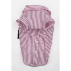 51 Degrees North Seersucker Shirt Pink - Hondenkleding