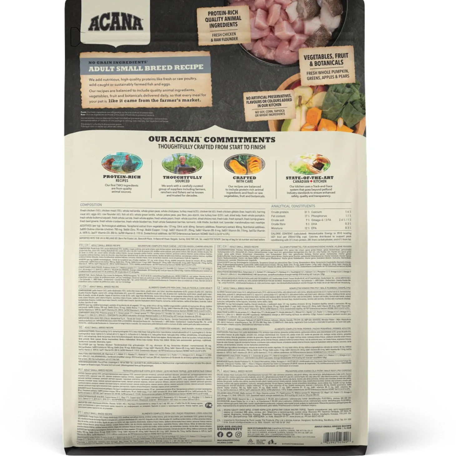 Acana Heritage Adult Small Breed - Hondenvoer - Kip Kalkoen 2 kg