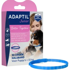 Adaptil Junior Halsband - Anti stressmiddel - 37 cm Lichtblauw Transparant < 6mnd