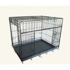 Adori Bench Met 2 Schuifdeuren Zwart - Hondenbench