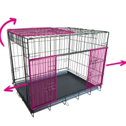 Adori Bench Met 2 Schuifdeuren Zwart - Hondenbench