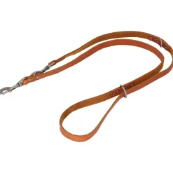 Adori Dresseerlijn Vetleder Met Print - Hondenriem - 200x1.8 cm Cognac M/L