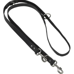 Adori Dresseerlijn Vetleder Met Print - Hondenriem - 200x1.4 cm Zwart M