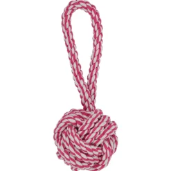 Adori Flos Bal Met Lus Wit&Pink - Hondenspeelgoed