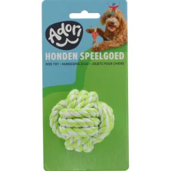Adori Flos Bal Wit&Lime - Hondenspeelgoed
