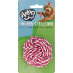 Adori Flos Bal Wit&Pink - Hondenspeelgoed