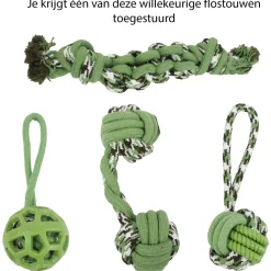 Adori Flosstouw Mix - Hondenspeelgoed - Groen