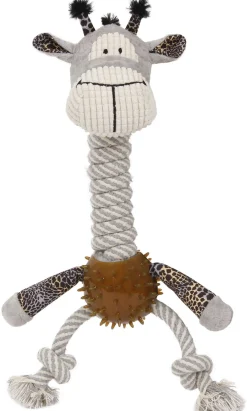 Adori Flostouw Giraf - Hondenspeelgoed - 40x24 cm Bruin