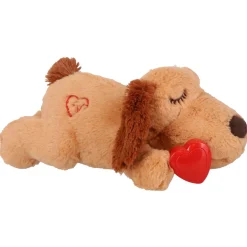 Adori Heart Beat Geruststellend Hondje Bo - Hondenspeelgoed - 31x12x11 cm Bruin