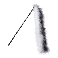 Adori Hengel Met Veren - Kattenspeelgoed - Grijs Wit per stuk