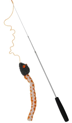 Adori Hengel Telescopisch Met Geluid - Kattenspeelgoed - 100 cm Grijs Oranje