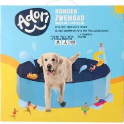 Adori Hondenzwembad Met Afdekzeil Blauw - Hondenspeelgoed