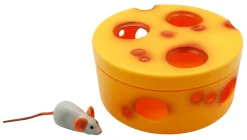 Adori Kat En Muis Spel - Kattenspeelgoed - 15x5.6 cm Geel