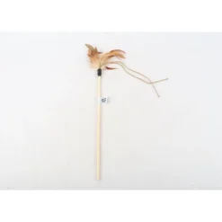 Adori Kattenhengel Met Veer - Kattenspeelgoed - Bruin Small