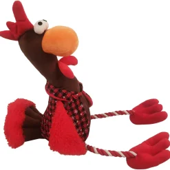 Adori Kerst Kip - Hondenspeelgoed - 55 cm Rood Kerst