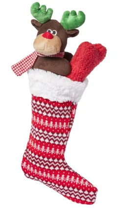 Adori Kerstsok Met Speeltjes - Hondenspeelgoed - per stuk Kerst