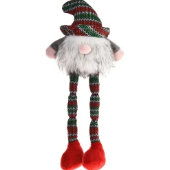 Adori Kerstspeelgoed Gnoom Lang - Hondenspeelgoed - 46x26 cm Rood Groen Grijs Kerst