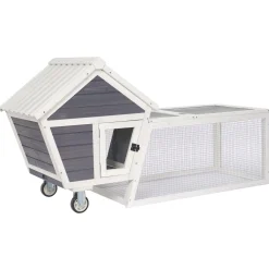 Adori Konijnenhok Bux - Dierenverblijf - 158x60x81.5 cm Grijs Wit