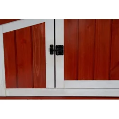 Adori Konijnenhok Hazel - Dierenverblijf - 141x67x112 cm Rood Wit