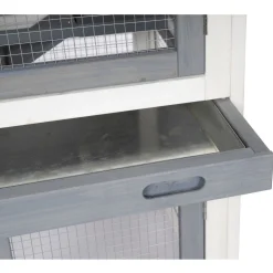 Adori Konijnenhok Izzy - Dierenverblijf - 111x71x115 cm Grijs Wit