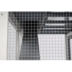 Adori Konijnenhok Izzy - Dierenverblijf - 111x71x115 cm Grijs Wit