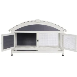 Adori Konijnenhok Jax - Dierenverblijf - 117x70x74 cm Grijs Wit