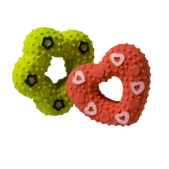 Adori Latex Toy Kauwring Met Pieper - Hondenspeelgoed - Ø8 cm Assorti