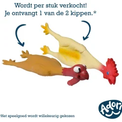 Adori Latex Toy Kip Met Pieper - Hondenspeelgoed - 42 cm Assorti