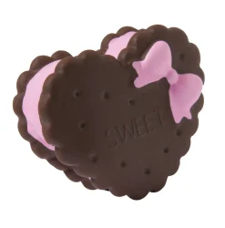 Adori Latex Toy Koekje Met Pieper - Hondenspeelgoed - Bruin Roze