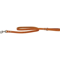 Adori Looplijn Vetleder Gevoerd Handvat - Hondenriem - 130x1.8 cm Cognac Cognac M/L