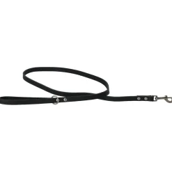 Adori Looplijn Vetleder Met Print - Hondenriem - 130x1.4 cm Zwart S