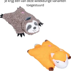 Adori Luiaard En Vos Knuffel - Hondenspeelgoed - 30x16 cm Assorti