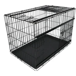 Adori Premium Bench Met 2 Schuifdeuren Zwart - Hondenbench