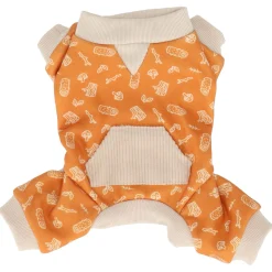 Adori Pyjama Bao Oranje&Beige - Hondenkleding