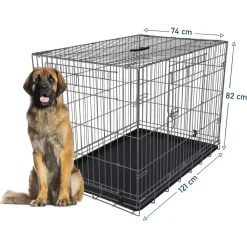 Adori Safety+ Bench Met 2 Deuren Grijs - Hondenbench