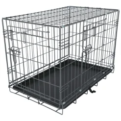 Adori Safety+ Bench Met 2 Deuren Grijs - Hondenbench