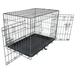 Adori Safety+ Bench Met 2 Deuren Grijs - Hondenbench