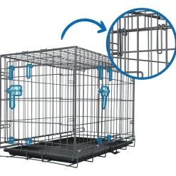 Adori Safety+ Bench Met 2 Deuren Grijs - Hondenbench