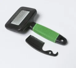 Adori Slickerborstel Knaag - Vachtborstel - 7.2x14 cm Zwart Oranje