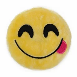 Adori Smiley Met  Pieper - Hondenspeelgoed - Ø17 cm Geel