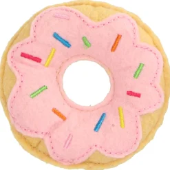 Adori Speelgoed Donut Donnie - Kattenspeelgoed - Ø7.8x1.5 cm Roze Beige