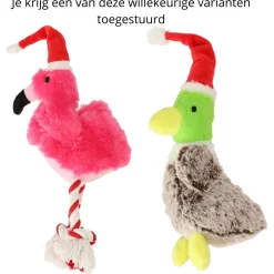 Adori Speelgoed Kerst Vogelrock - Hondenspeelgoed - 40x18x12 cm Multi-Color