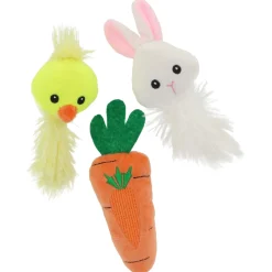 Adori Speeltje Kip - Konijn - Wortel - Kattenspeelgoed - 3x3x1 cm Assorti