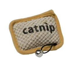 Adori Speeltje Kussen Met Bel - Kattenspeelgoed - Naturel per stuk