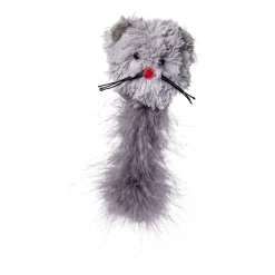 Adori Speeltje Muis Met Veren - Kattenspeelgoed - 15 cm Assorti