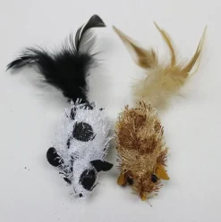 Adori Speeltje Muis Met Veren - Kattenspeelgoed -