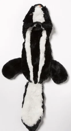 Adori Speeltje Skinny Das Met Piep - Hondenspeelgoed - 52 cm Zwart Wit