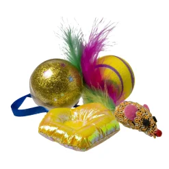 Adori Speeltjes Set - Kattenspeelgoed - Geel 4 stuks